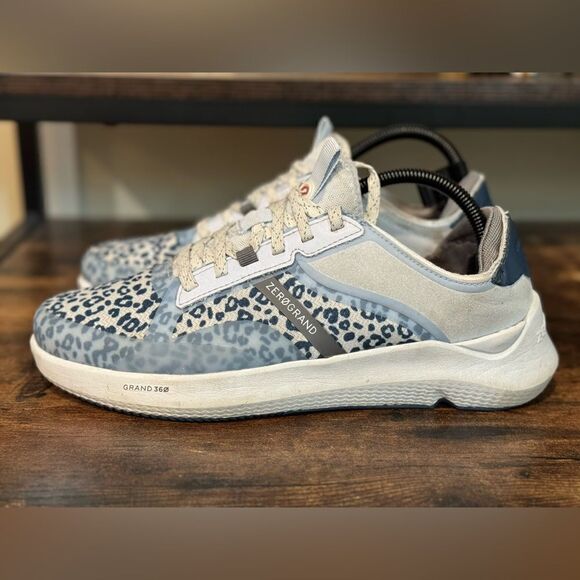 Cole Haan ZeroGrand Winner Tennis Sneaker blue animal print size 9.5 - Picture 5 of 10